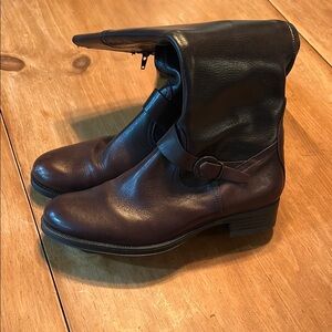 Aldo Dark Brown and Black Leather Boots